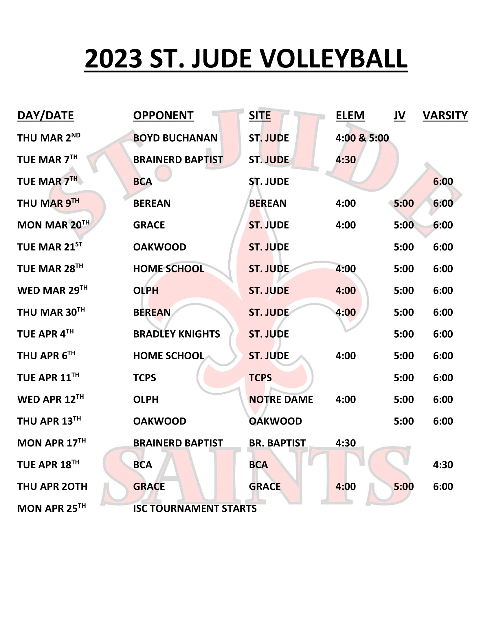Husker 2023 Volleyball Schedule 03 - bswr6lc